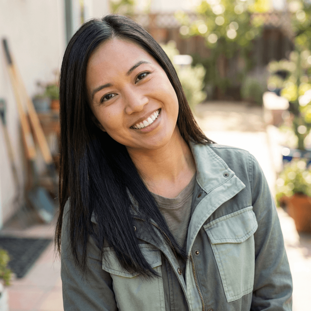 Mei-Lin Chen, a friendly East Asian woman in her late 20s, casual style